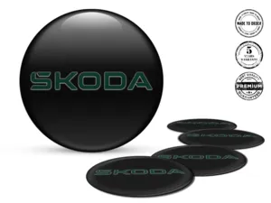 Skoda Harzgewölbte Aufkleber Rennsport-Felgenlogos